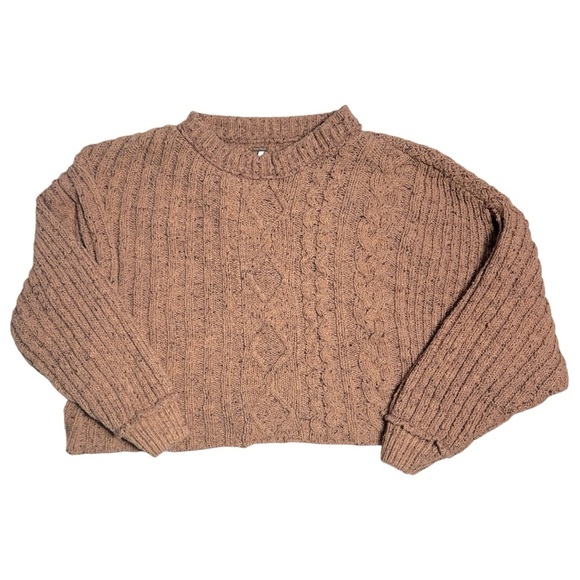 Free People On Your Side Pullover Sweater in Brown Sugar Womens S - Picture 2 of 8